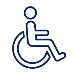 Símbolo de una persona en silla de ruedas